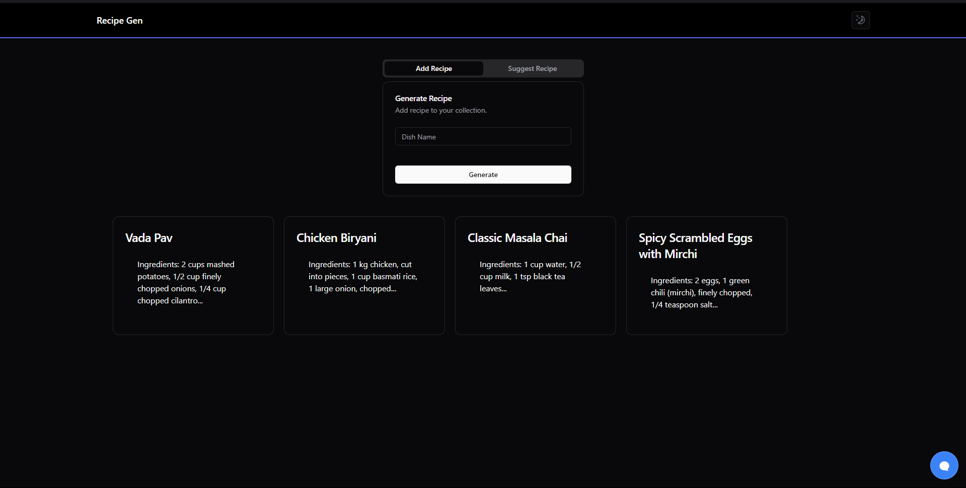 RecipeGen-CopilotKit