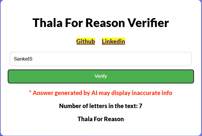 Thala For Reason Verifier